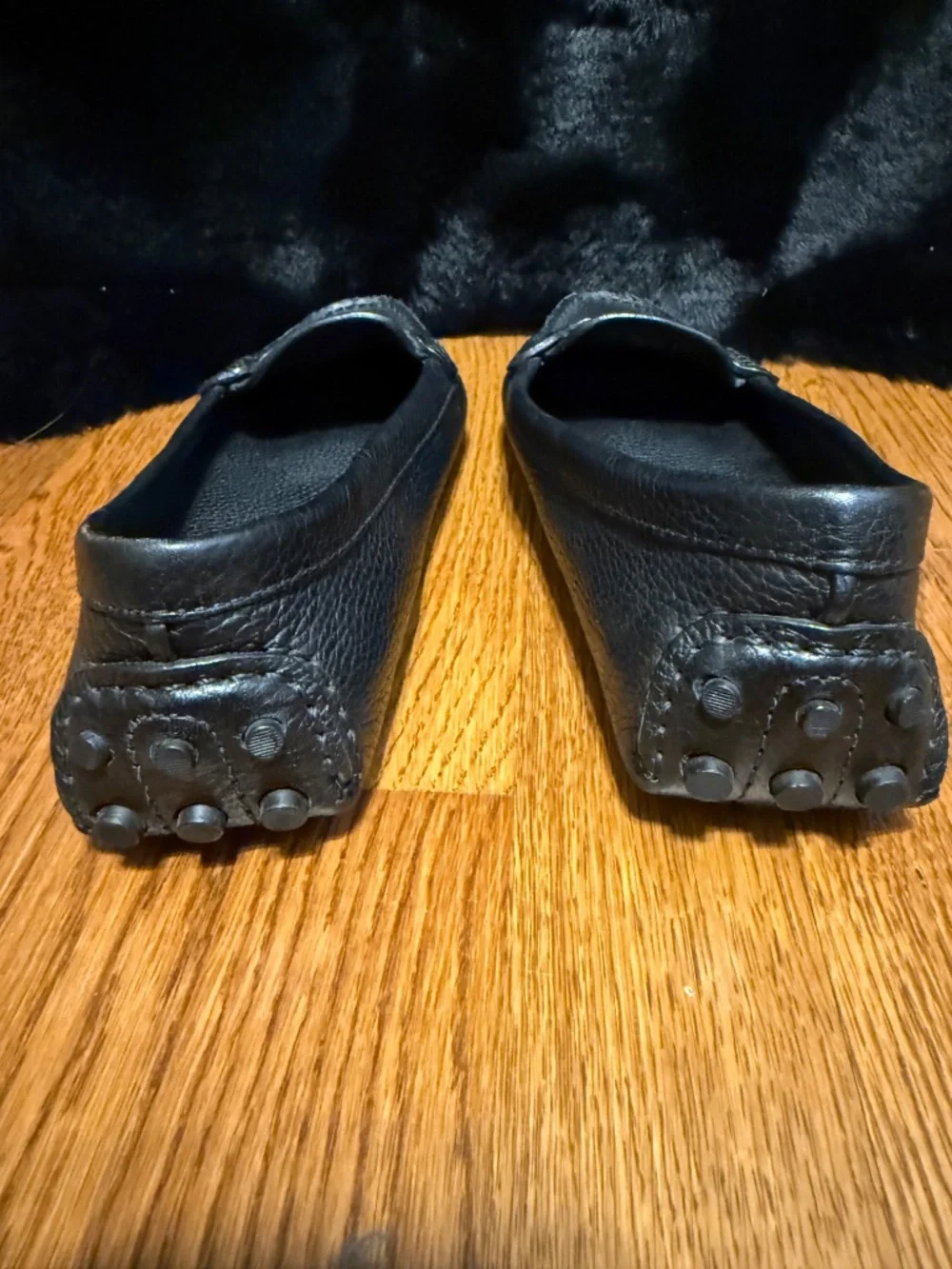 Tory Burch black driving loafers